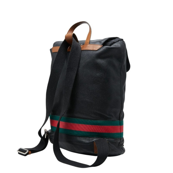 GUCCI Black Leather Backpack main image 4